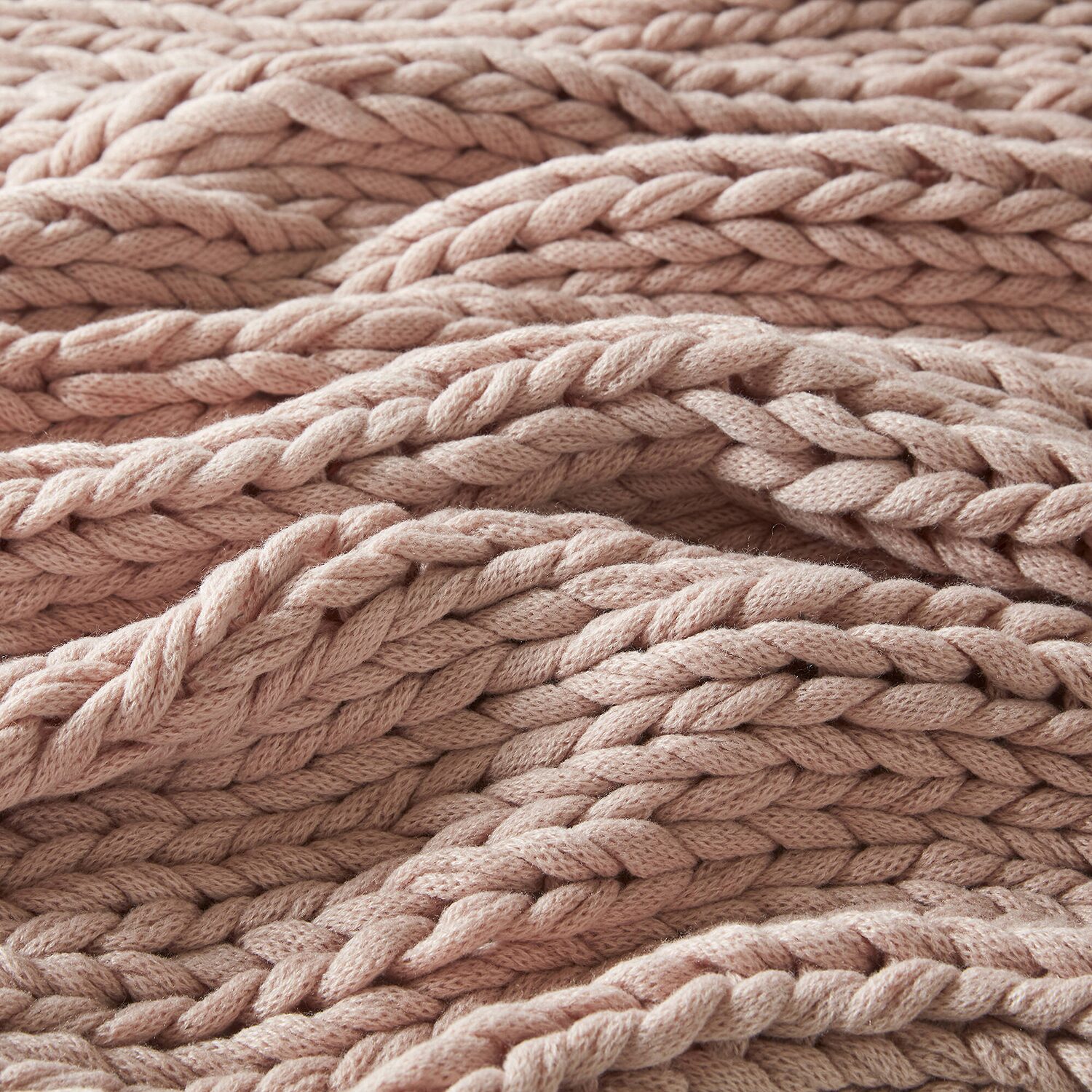 Madison Park Handmade Chunk Double Knit Plush Lightweight Throw