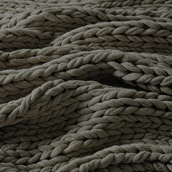 Madison Park Handmade Chunk Double Knit Plush Lightweight Throw
