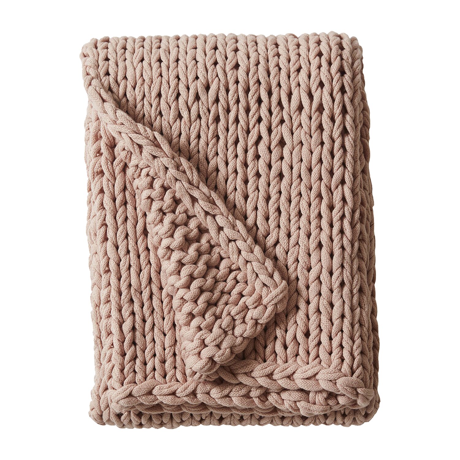 Madison Park Handmade Chunk Double Knit Plush Lightweight Throw