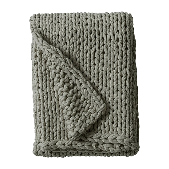 Madison Park Handmade Chunk Double Knit Plush Lightweight Throw