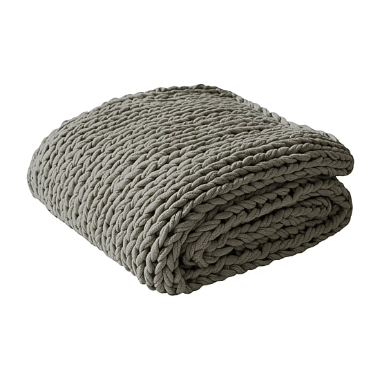Madison Park Handmade Chunk Double Knit Plush Lightweight Throw