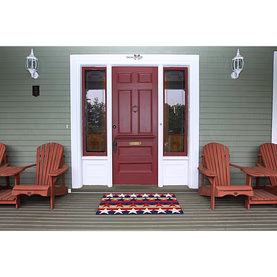 Liora Manne Frontporch Stars & Stripes Indoor/Outdoor Runner Rug