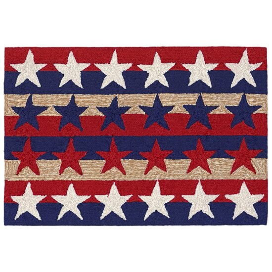 Liora Manne Frontporch Stars & Stripes Indoor/Outdoor Runner Rug