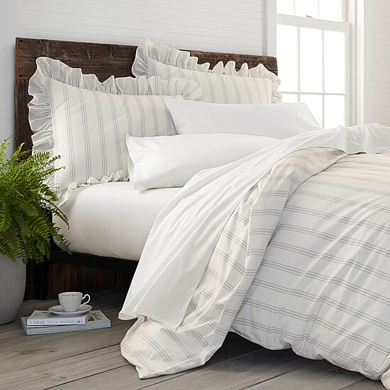 Ecopure Brooke Comfort Wash Stripes Midweight Comforter Set
