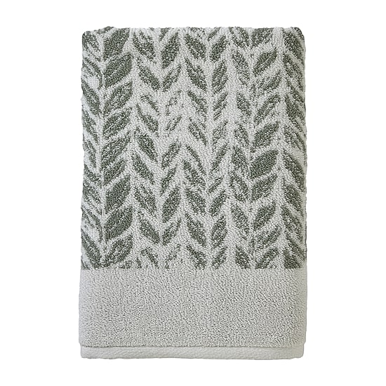 Saturday Knight Distressed Leaves Floral Bath Towel