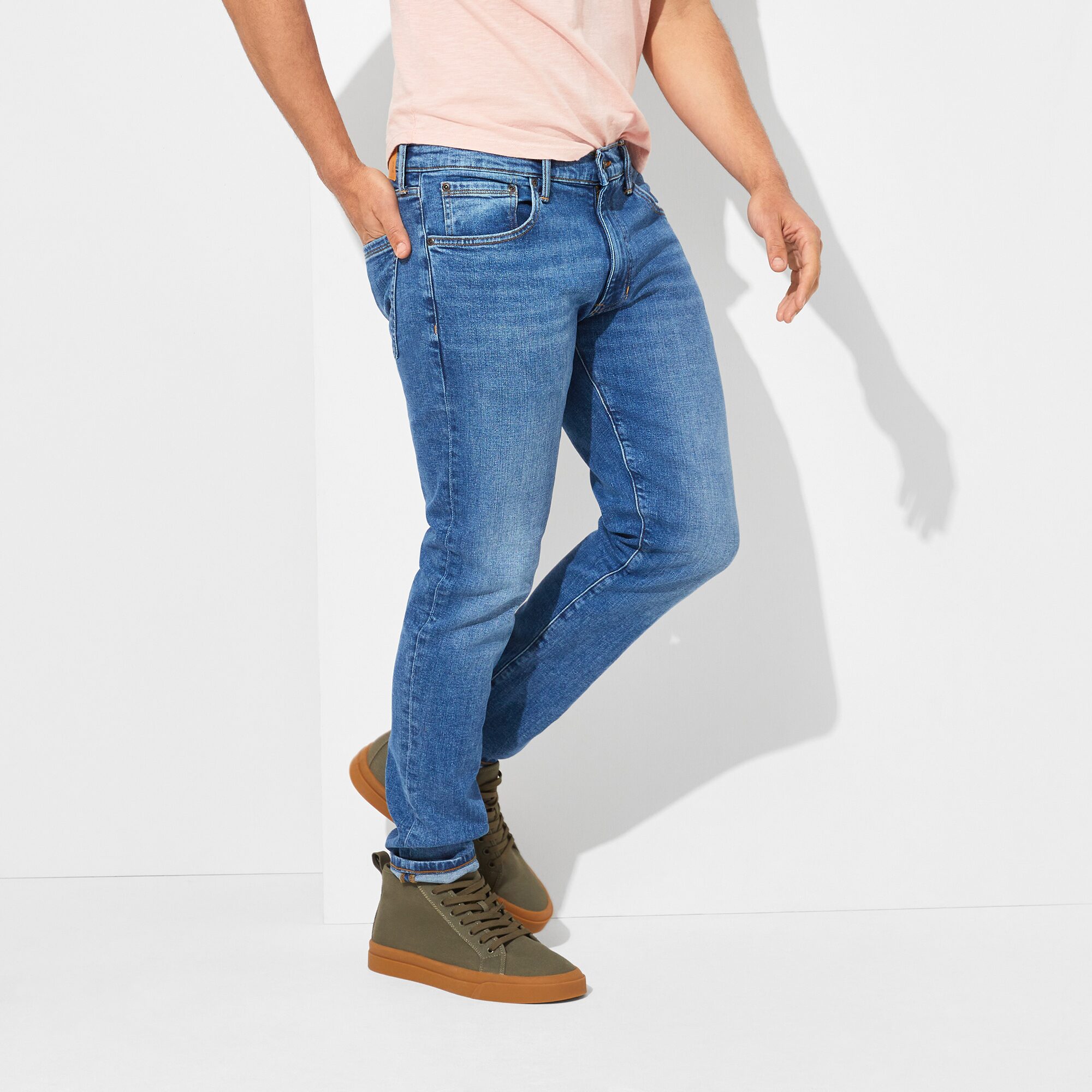 mutual weave Mens STRETCH FABRIC Slim Fit Jean