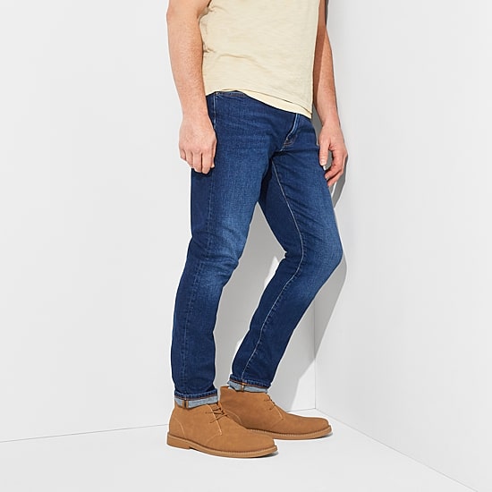 mutual weave Mens Stretch Fabric Slim Fit Jean