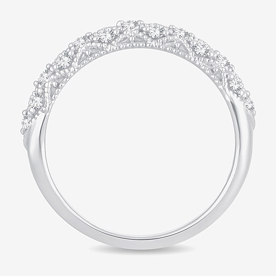 1/4 CT.T.W. Natural Diamond 10K or 14K White Gold Anniversary Wedding Band
