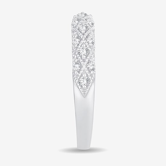 1/4 CT.T.W. Natural Diamond 10K or 14K White Gold Anniversary Wedding Band