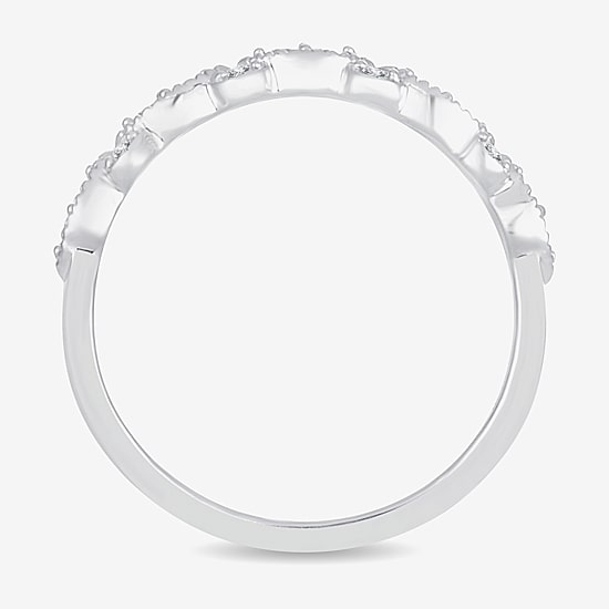 1/4 CT.T.W. Natural Diamond 10K or 14K White Gold Wedding Band