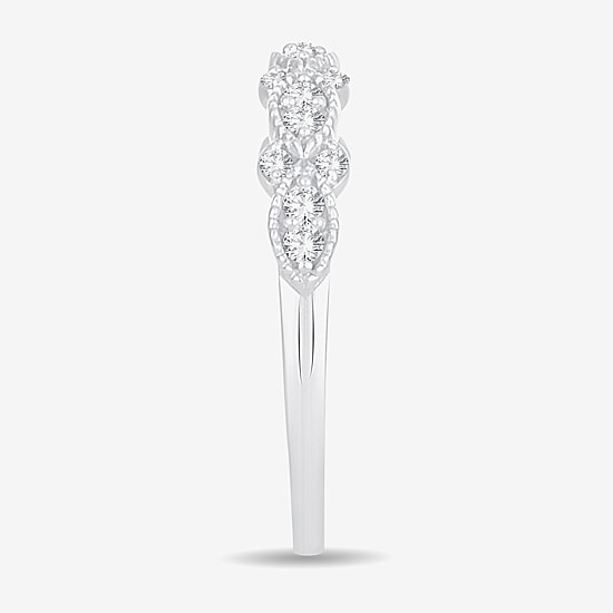 1/4 CT.T.W. Natural Diamond 10K or 14K White Gold Wedding Band