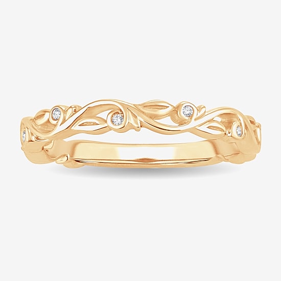 Diamond-Accent Wedding Band in 10K or 14K Gold