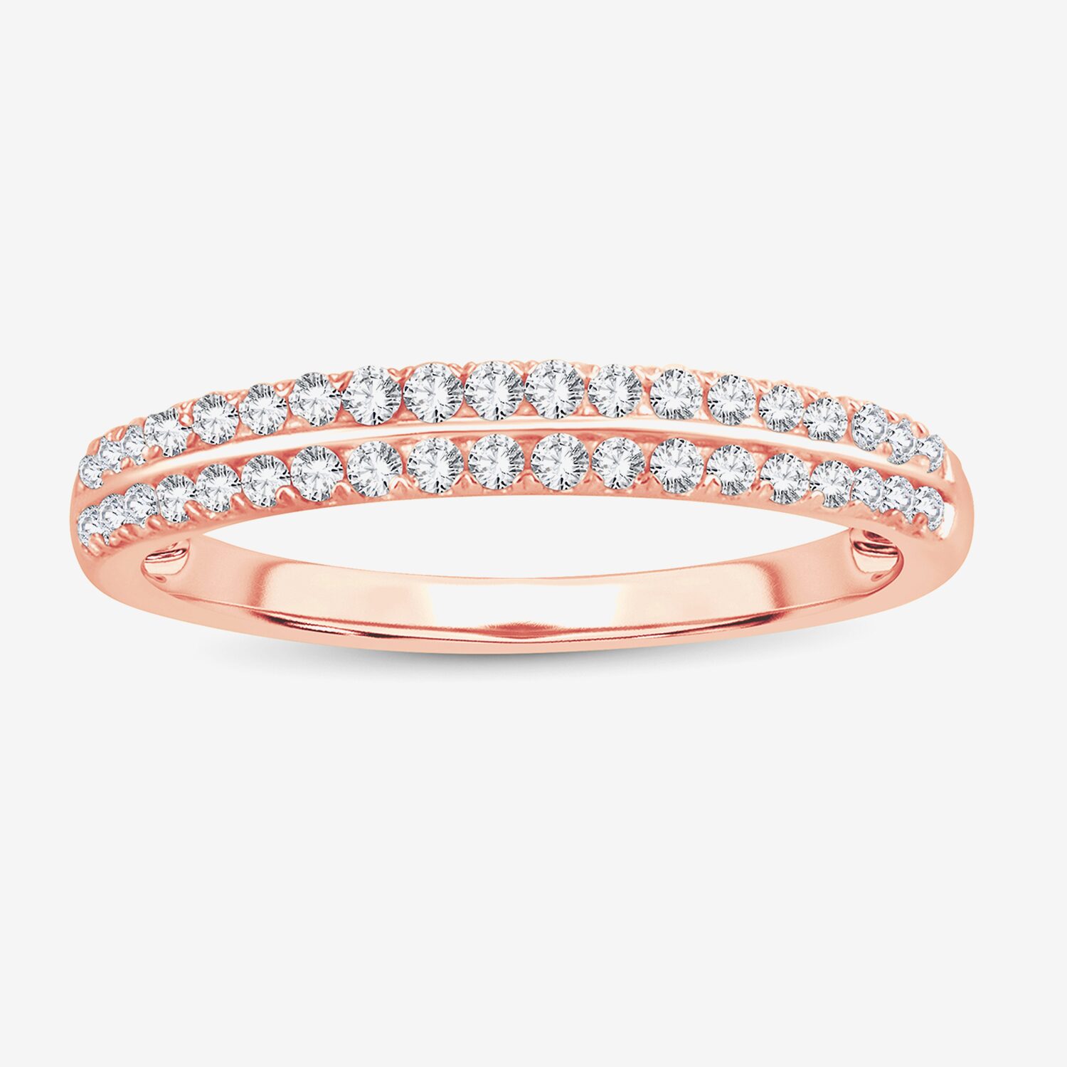 Womens 1/ CT. T.W. Natural White Diamond 10K Gold Anniversary Wedding Band