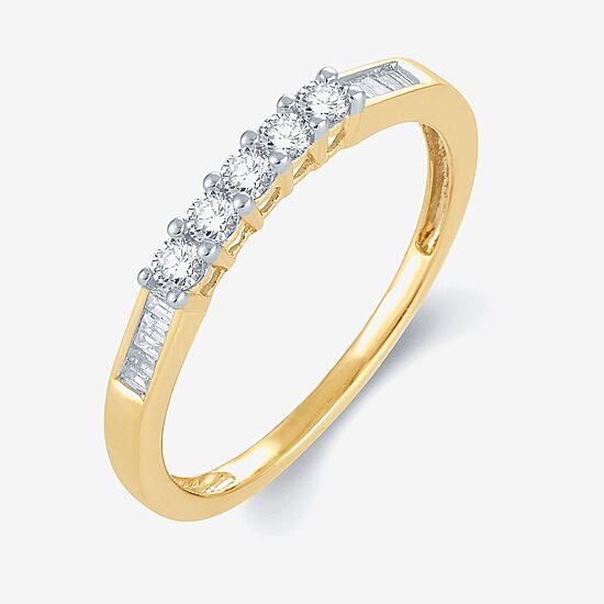 1/4 CT.T.W. Natural Diamond 10K or 14K Gold Wedding Band
