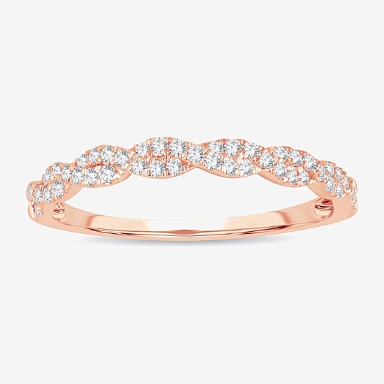 Signature By Modern Bride Womens 1/5 CT. Natural White Diamond 14K Gold Wedding Band