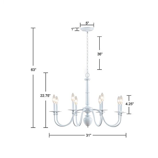Martha Stewart Amelia 8-Light Metal Chandelier