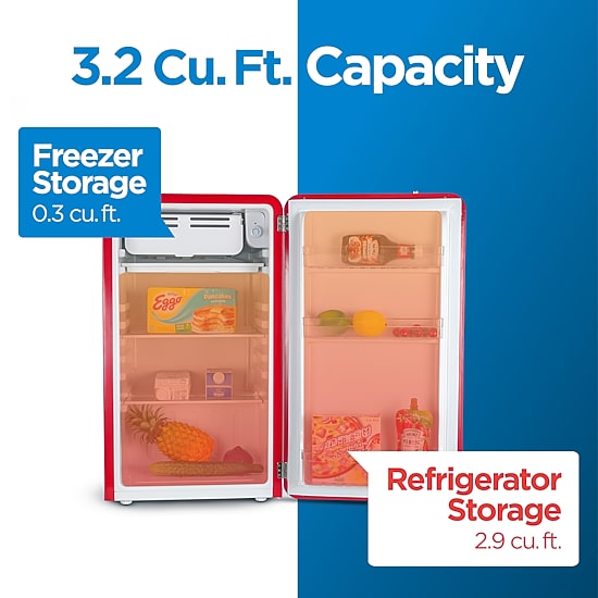 Commercial Cool 3.2 Cu. Ft. Retro Refrigerator