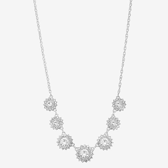 Monet Jewelry Timeless Silver Tone Womens 17 Inch Collar Necklace