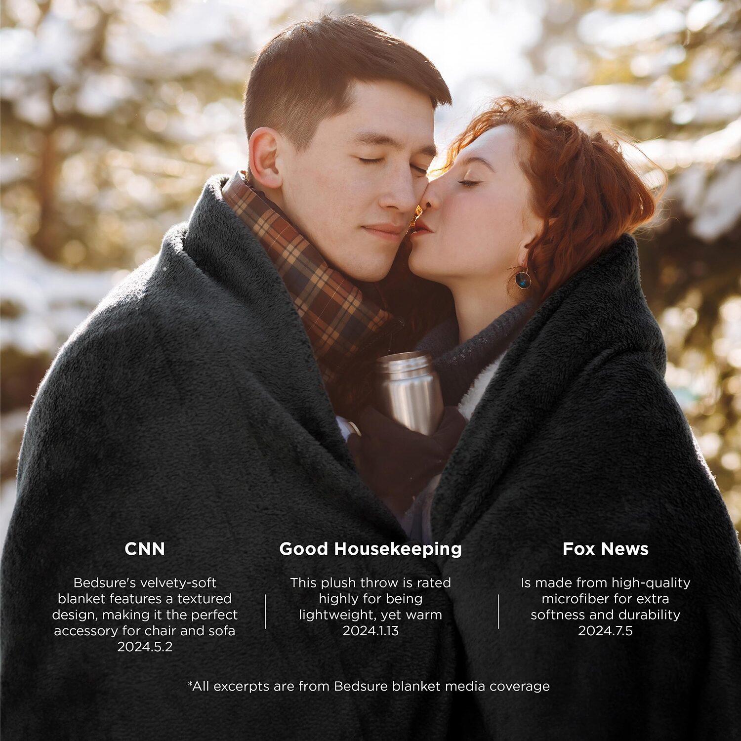 Bedsure® Soft Fuzzy Winter Washable Throw