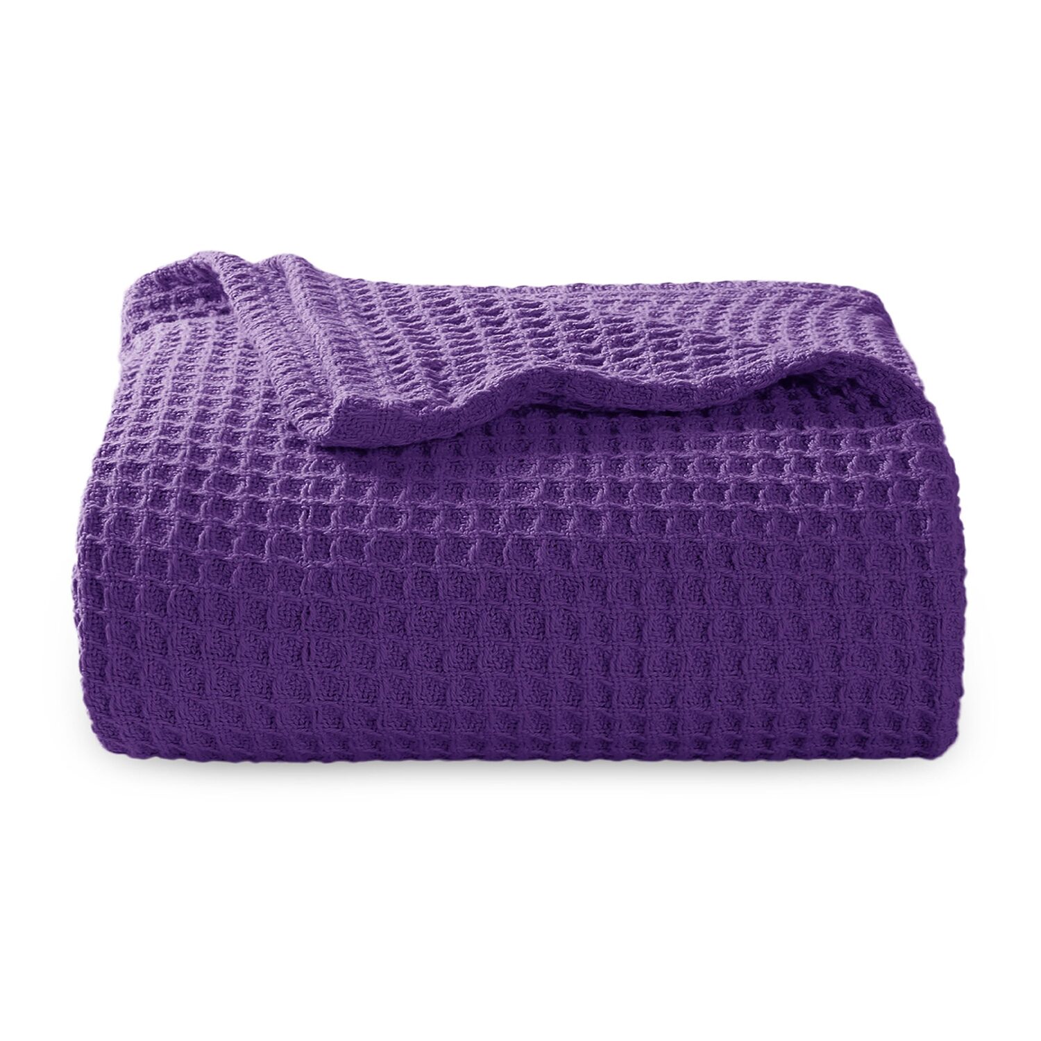 Bedsure® Cotton Solid-Waffle Midweight Blanket