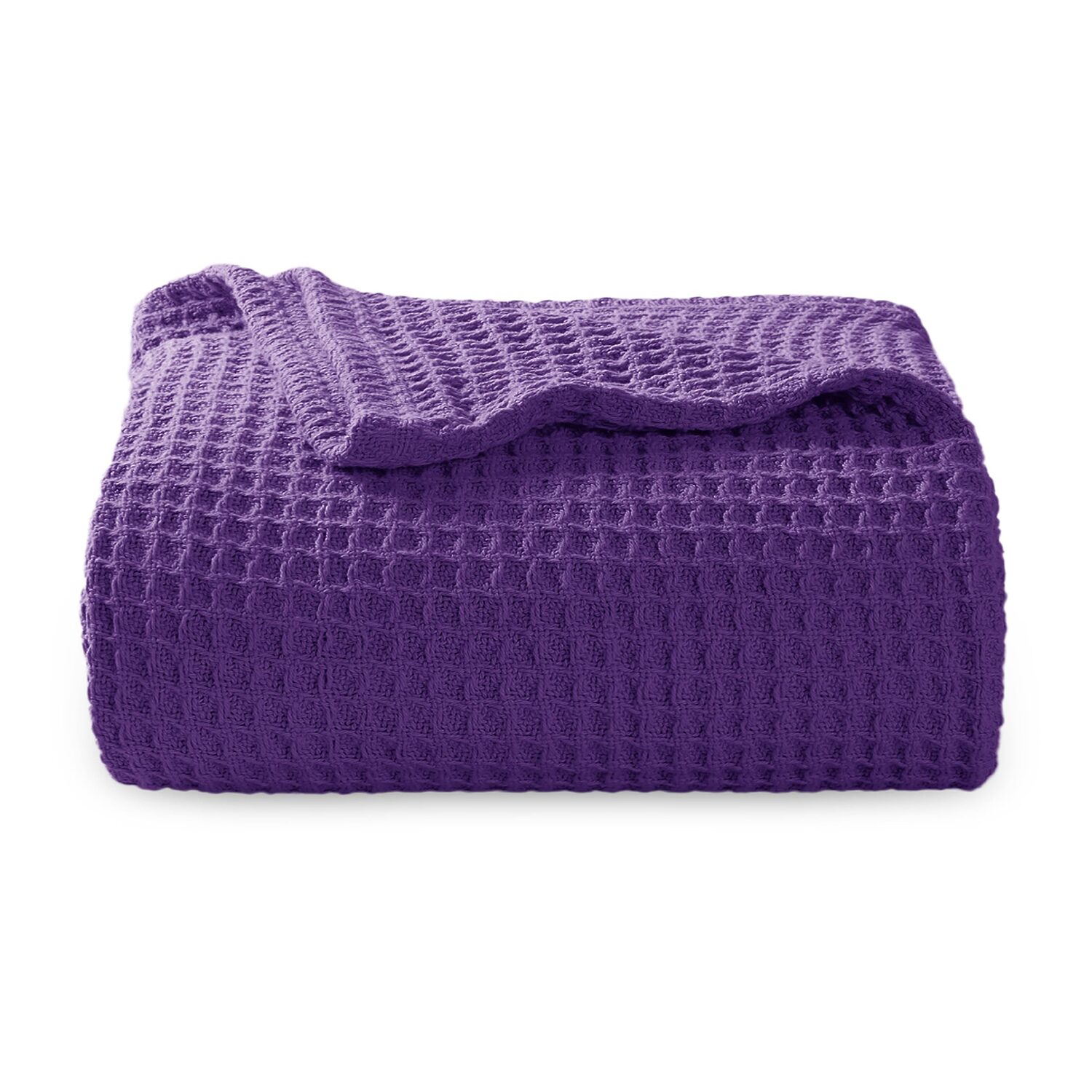 Bedsure® Cotton Solid-Waffle Midweight Blanket