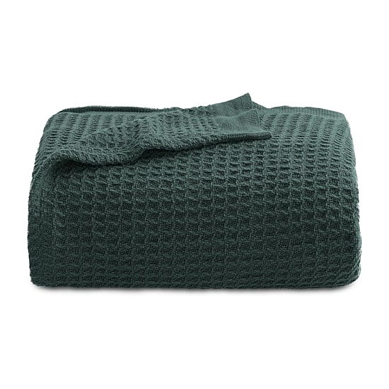 Bedsure® Cotton Solid-Waffle Midweight Blanket