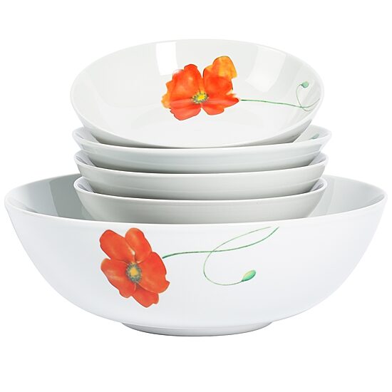 Tabletops Gallery® Poppy 5-pc. Pasta Set
