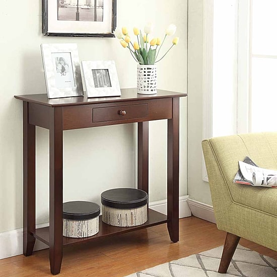 American Heritage 1 Drawer Hall Table with Shelf