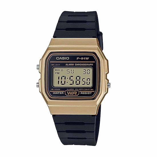 Casio Mens Digital Black Strap Watch F-91wm-9apb