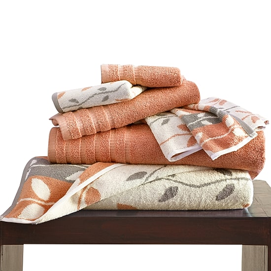 Pacific Coast Textiles Organic Vines Yarn Dyed 6-pc. Bath Towel Set