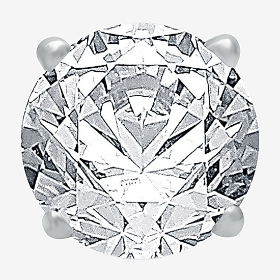 1 CT. T.W. Natural White Diamond 14K Gold 6.3mm Single Earring