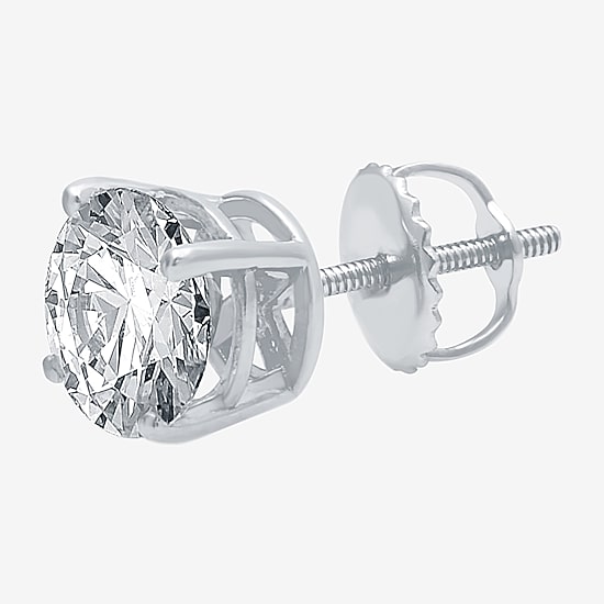 1 CT. T.W. Natural White Diamond 14K Gold 6.3mm Single Earring