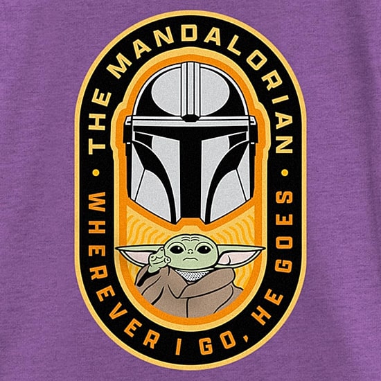 The Mandalorian Little & Big Kid Girls Crew Neck Short Sleeve Regular Fit Star Wars Graphic T-Shirt