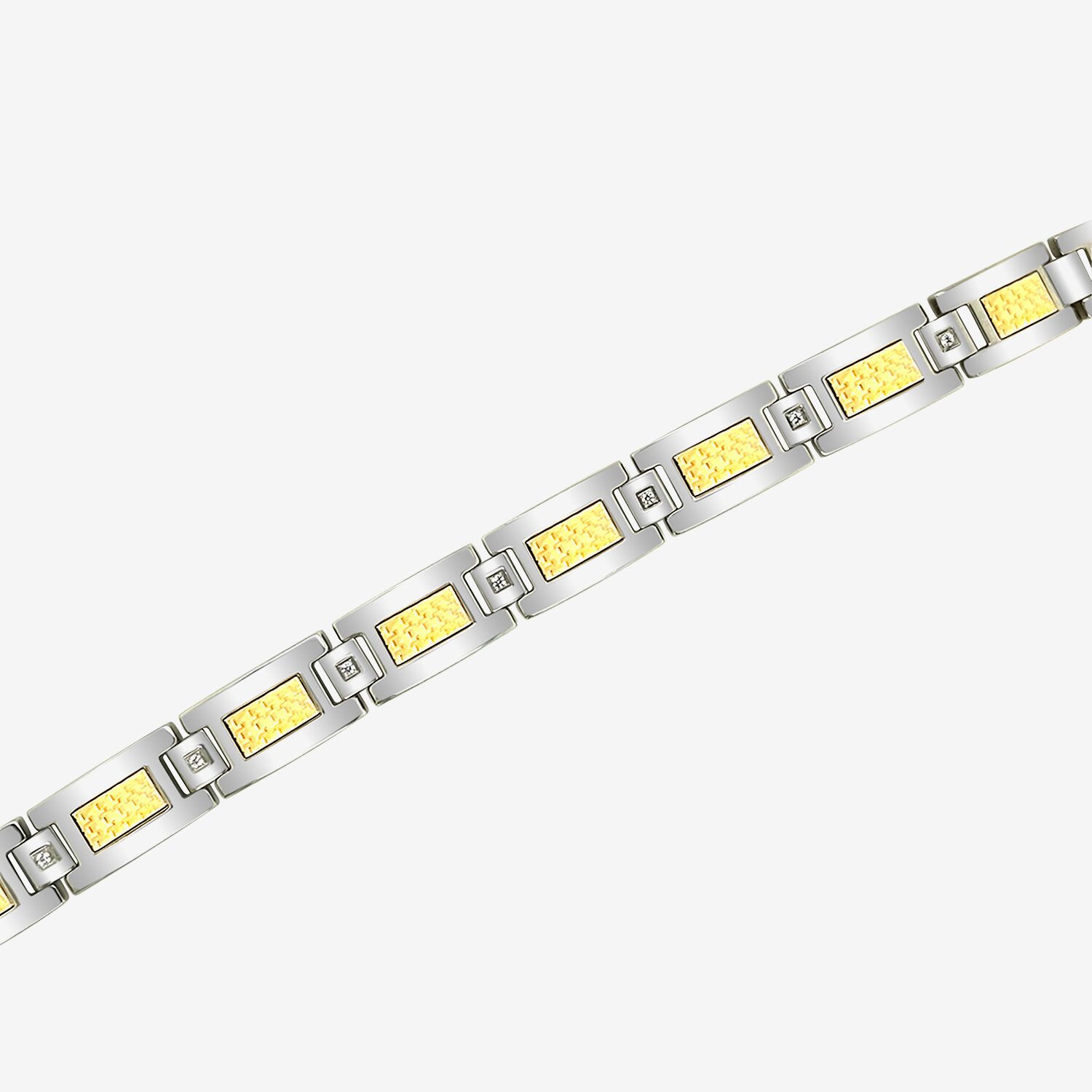 Mens Stainless Steel Round 8 1/2 Inch Link Bracelet