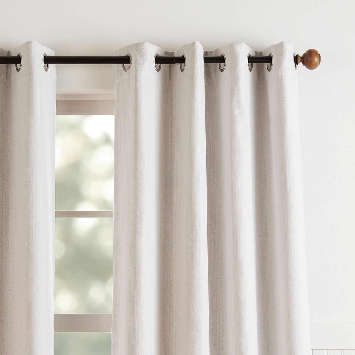 Martha Stewart Reed Grommet Top Blackout Single Curtain Panel