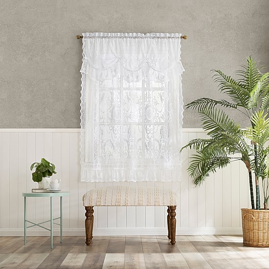 No 918 Nina Lace Sheer Rod Pocket Single Balloon Shade