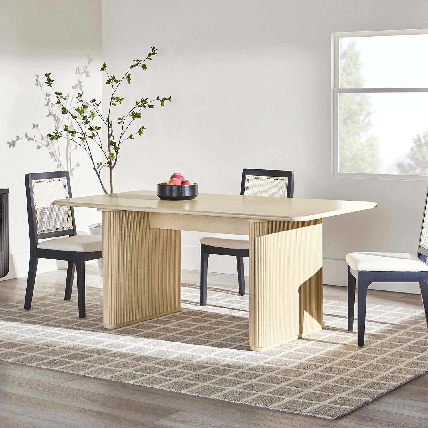 Walker Edison Rectangular Wood-Top Dining Table