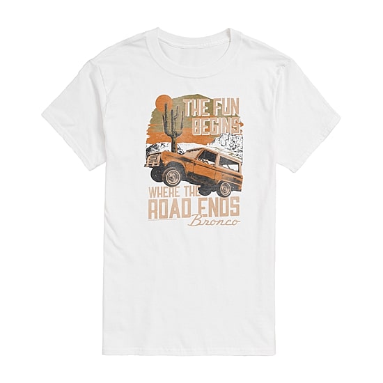 Mens Short Sleeve Bronco Graphic T-Shirt