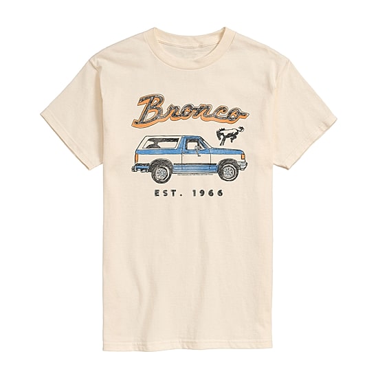 Mens Short Sleeve Bronco Graphic T-Shirt
