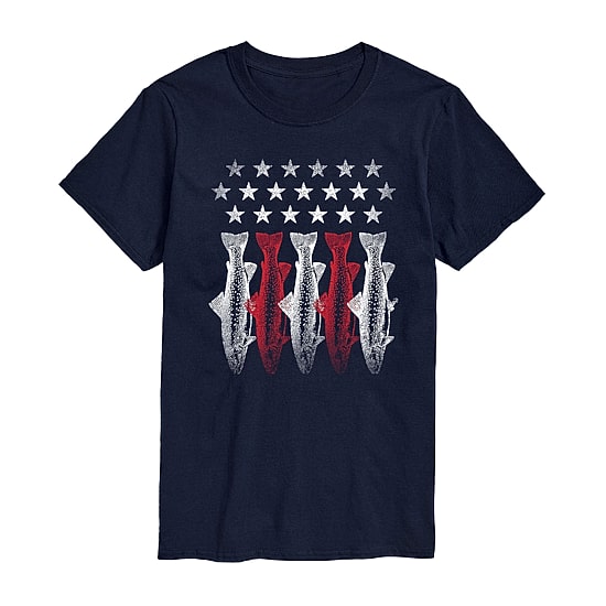 Mens Short Sleeve Fishing Graphic T-Shirt