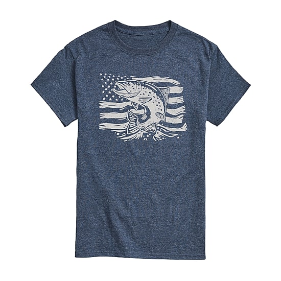 Mens Short Sleeve Fishing Graphic T-Shirt