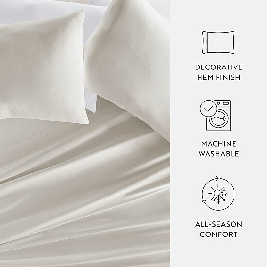 Casual Comfort Solid Cotton 300tc Pillowcase