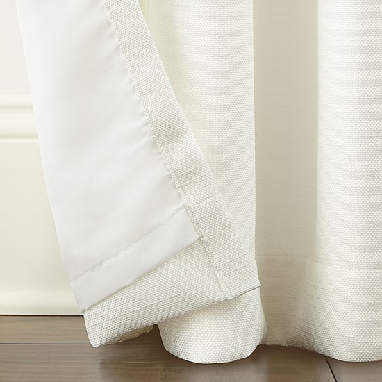 Linden Street Gwen Basketweave Solid Rod Pocket Back Tab Light-Filtering Single Curtain Panel