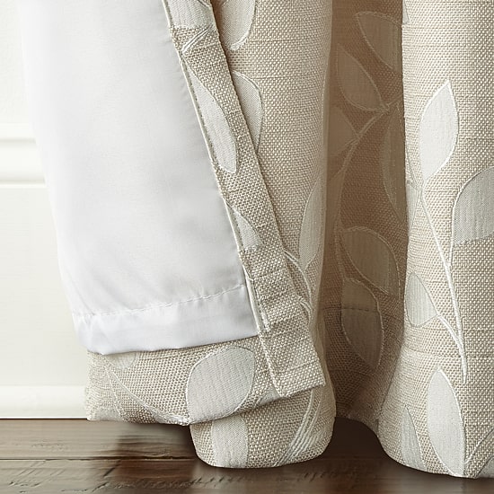 Linden Street Gwen Basketweave Leaf Rod Pocket Back Tab Light-Filtering Single Curtain Panel