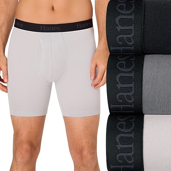 Hanes® Ultimate Men's Underwear 3-Pack Comfort Flex Fit® Boxer Briefs Underwear with Total Support Pouch™ Ufsbq3