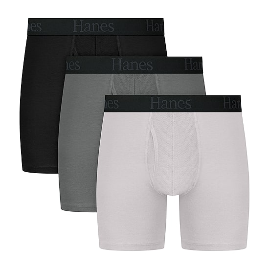 Hanes® Ultimate Men's Underwear 3-Pack Comfort Flex Fit® Boxer Briefs Underwear with Total Support Pouch™ Ufsbq3