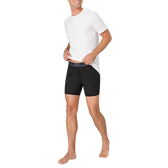 Hanes® Men's Ultimate 3-Pack Moves X-TEMP® Cotton Stretch Boxer Brief Underwear with Total Support Pouch™ Um6ba3