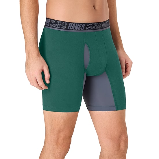 Hanes® Ultimate Men's Underwear 3-Pack Moves X-TEMP® Cotton Stretch Boxer Briefs Underwear Um5bb3