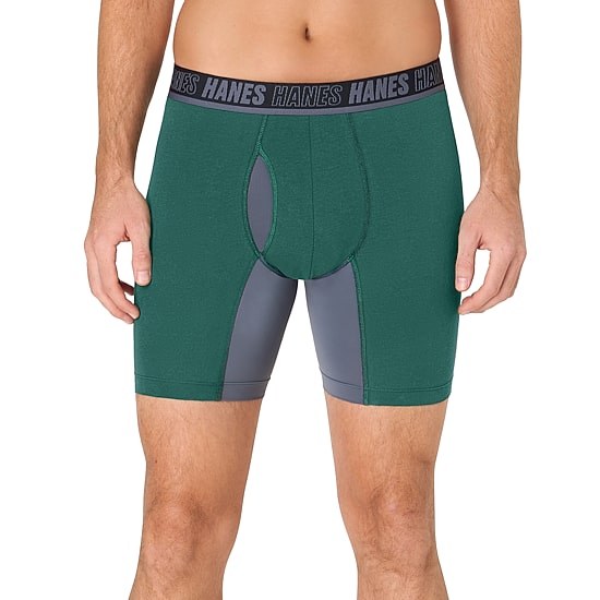Hanes® Ultimate Men's Underwear 3-Pack Moves X-TEMP® Cotton Stretch Boxer Briefs Underwear Um5bb3