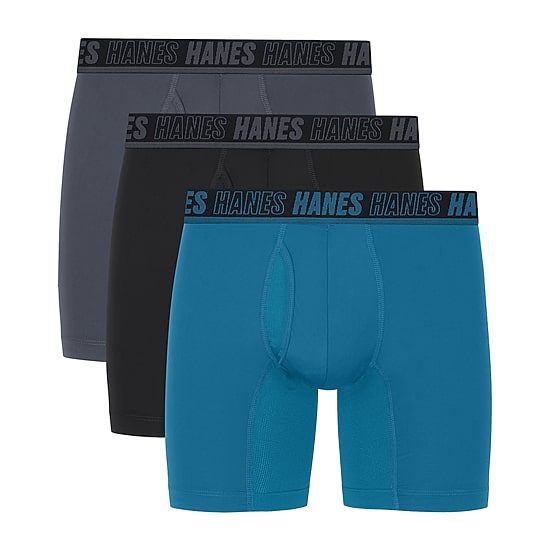 Hanes® Ultimate Men's Underwear 3-Pack Moves X-TEMP® Performance Boxer Briefs Underwear Um2be3